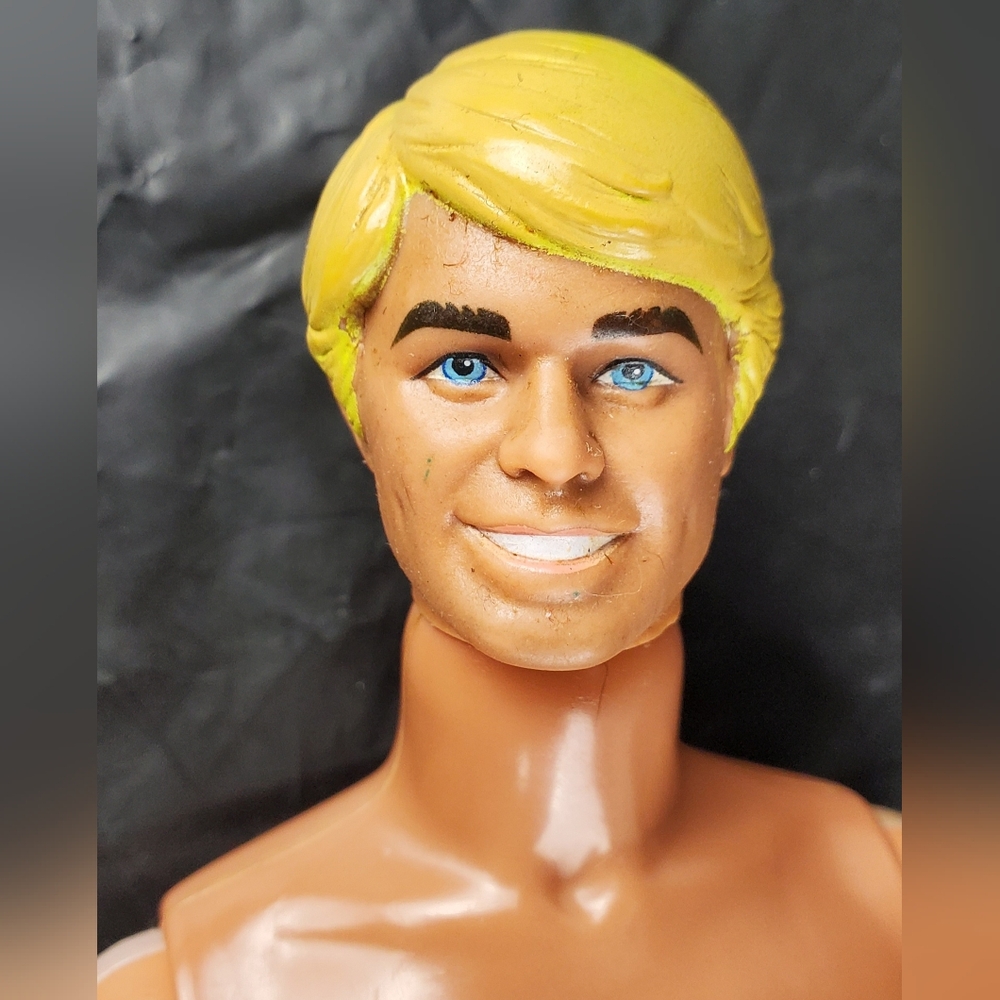 Mattel Barbie 1977 Superstar Ken Doll Nude w/ Partial Ring Hair Discoloration